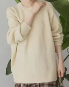 完売品 AMERICAN HOLIC ラグランラメニット アイボリー L 春色