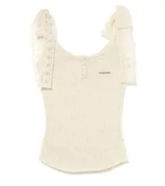 アイボリーCotton ribbon tank andmary andmary Cotton ribbon tank ivory - メルカリ