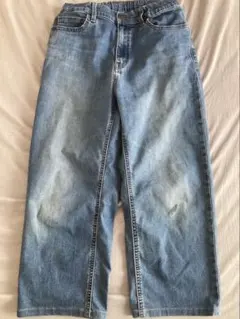 ユニクロ キッズ デニムパンツ ブルー 150