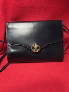 【美品】セリーヌ トリオンフ ショルダーバッグ 2way ゴールド金具 ブラック