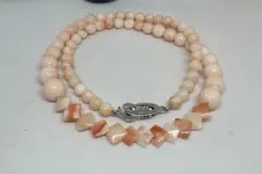 Silver刻印 珊瑚カラーネックレス レディースアクセサリー - メルカリ
