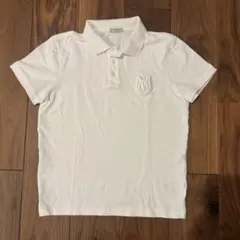 MONCLER モンクレール ポロシャツ ホワイト　立体　刺繍ロゴのサムネイル