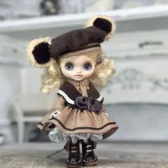 プチブライスアウトフィット　お揃いモノトーンコーデ6点セット　ハンドメイド プチブライスの人気通販 | minne byGMOペパボ 国内最大級の