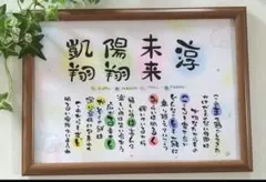 ☆お名前入りポエム、オーダー受付中☆お祝い、記念日、贈り物などに