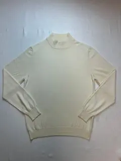 【美品クリーニング済】GRAN SASSOナチュラルホワイトウールモクネック50