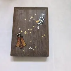 桐工芸品 文箱 硯箱 紙人形蒔絵のサムネイル