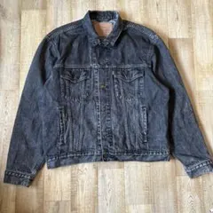 古着 90s ユーロ リーバイス 先染め70503 02 ブラック ジャケット