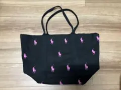 ラルフローレンRalph Lauren トートバッグ 黒 中古 ブラック
