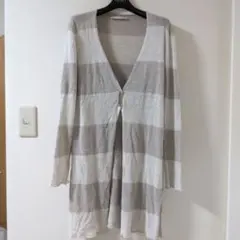 美品 ファビアフィリッピ コットン ローゲージ 半袖カーディガン