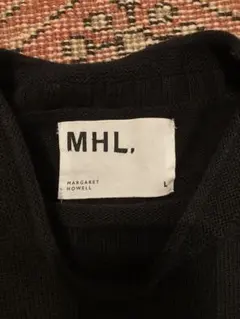 美品 MHL. コットン ブラック 長袖ニット セーター L