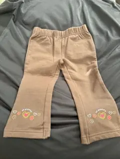 ブラウン レギンス 92cm ハート刺繍