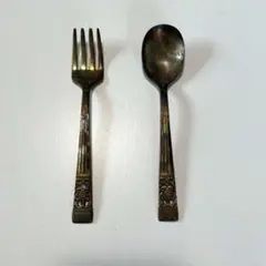 골동품 빈티지 칼집 세트 숟가락 & 포크