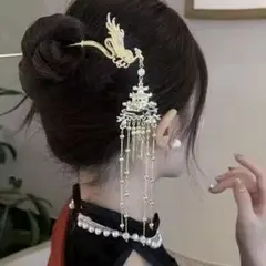 鳳凰和風かんざし　和装髪飾り　チャイナ簪　灯篭簪　不死鳥簪　和ゴス　ドレス髪飾り