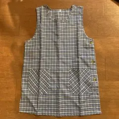 チェック柄ノースリーブエプロン