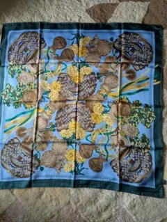 未使用近い LOEWE 超大判 シルクシフォン スカーフ ボタニカルアート