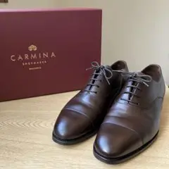 CARMINA ストレートチップキャップトゥオックスフォード ブラウンUK6.0