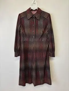 【古着】【難あり】総柄レトロワンピース　リメイクにどうぞ！！