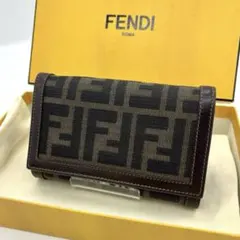 FENDI 長財布 フラップウォレット ピーカブー パイソンレザー ターン 