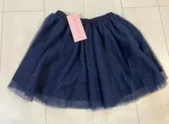 ネイビー ドット柄 スカート 100cm