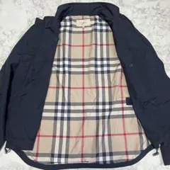 訳あり　バーバリーロンドン ナイロンジャケット ネイビー 裏地ノバチェック　L