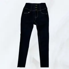 ヘザー ISKO スキニー デニム M ハイウエスト ストレッチ 美脚
