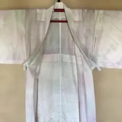正絹羽二重長襦袢＊薄パープルぼかし網目模様
