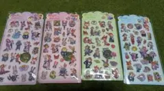 ズートピア　ぷくぷくシール　四枚セット