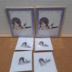 青ブタ　桜島麻衣　アクキー　色紙　アクリルキーホルダー　ミニ色紙　くじ引き堂
