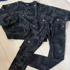 Nike ブラック グラフィックスウェットセット