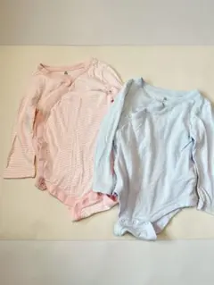 【12-18M】baby GAP長袖ロンパース肌着2枚セット