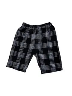 COMME CA ISM チェック柄 コーデュロイハーフパンツ