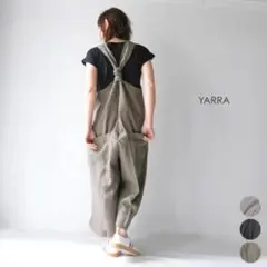 新品タグ付き】YARRA リネンサロペットパンツ 麻100% ネイビー | Mercari