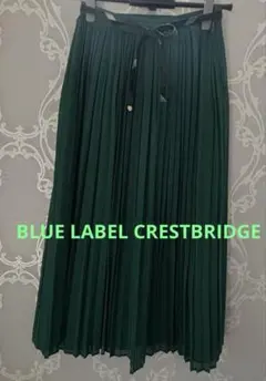 ★BLUE LABEL CRESTBRIDGE プリーツスカート 36 グリーン
