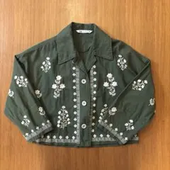 Zara 刺繍　ジャケット