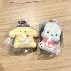 サンリオキャラクターズ ふわわフロッキーマスコット ガチャ ポチャッコ プリン