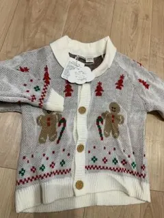 【新品未使用】フタフタ クリスマス カーディガン ニット 110バースデイ