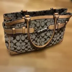 ヴィンテージ　coach デニム調トートバッグ