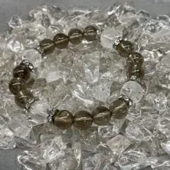 新品‼️茶水晶 10mm × 水晶四神12mm 天然石ブレスレット　パワーブレス