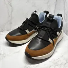 ✨美品　ランバンオンブルー　厚底　レースアップスニーカー ブラックコンビ22.5のサムネイル
