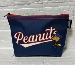 ウッドストック ベースボール 化粧ポーチ ネイビー