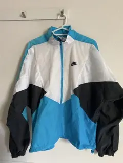Nike 00's ジップアップナイロンジャケット 青/白/黒