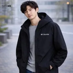 コロンビアナイロンマウンテンパーカー ブラックメンズXL