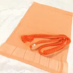 A8 帯揚げ 帯締めセット オレンジ