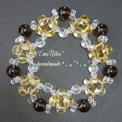 天然石ブレスレット YellowFlower