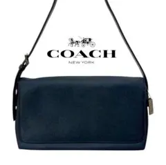 【美品】COACH ブラック ショルダーバッグ