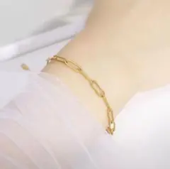 ステンレス スクエア チェーン ブレスレット ゴールド 新品 男女兼用 大人気