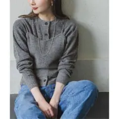2024 AW 美品　ノーブル　 ウールアルパカアンサンブルニット　yak ヤク