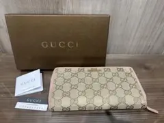 GUCCI GGパターン 長財布 ベージュ/ピンク