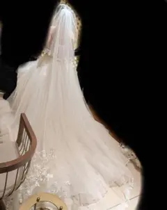 ホワイト ウエディングロングベール　約3m