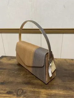 和装　バッグ　正絹　手提げ　洋装　ツートン